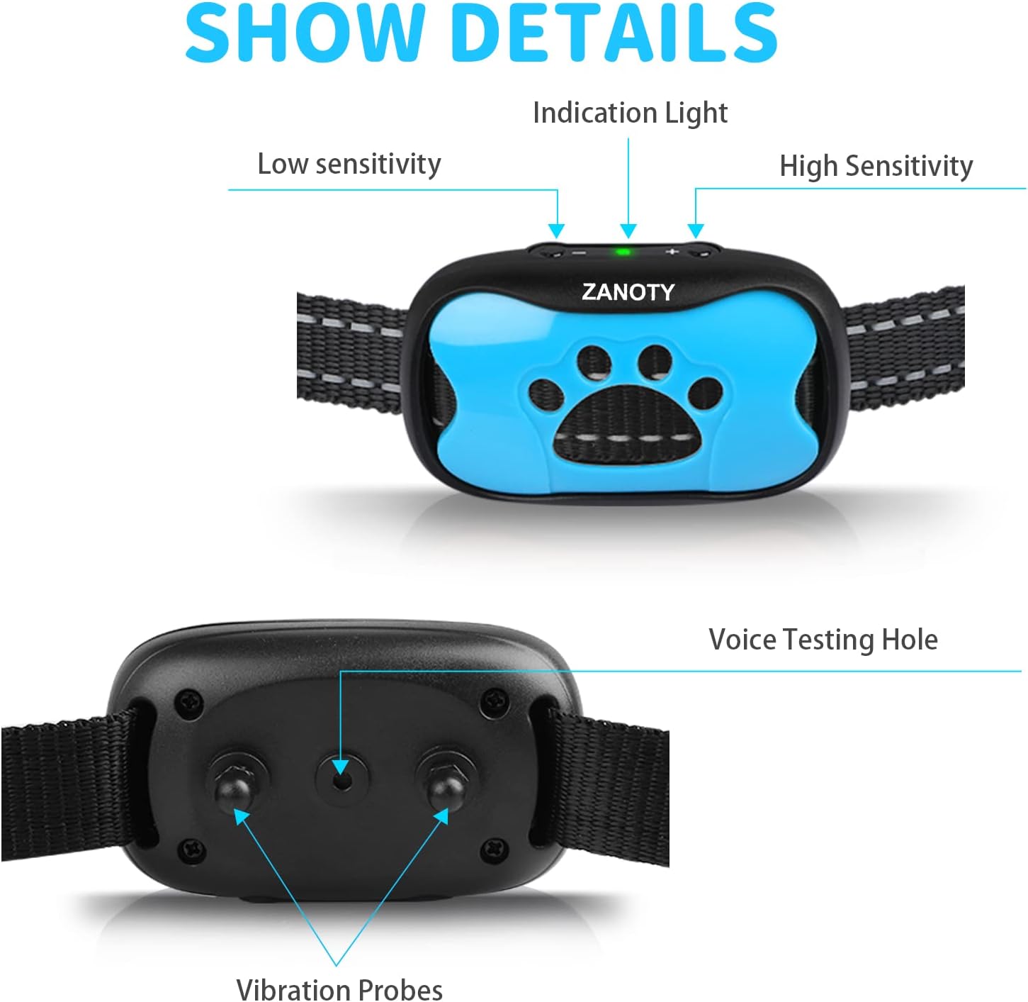 قلاده ضد پارس ویبره و صدا ZANOTY - Image 2